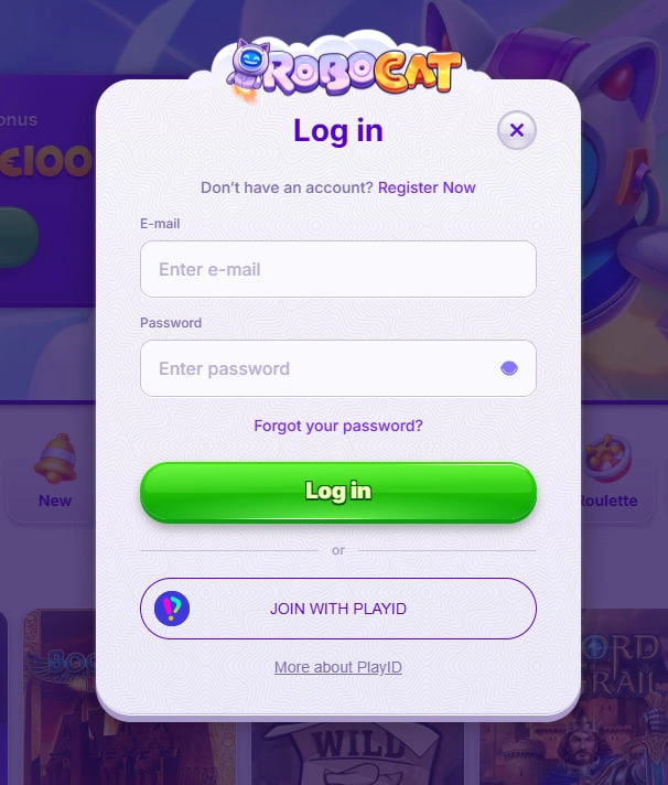 RoboCat Casino Login