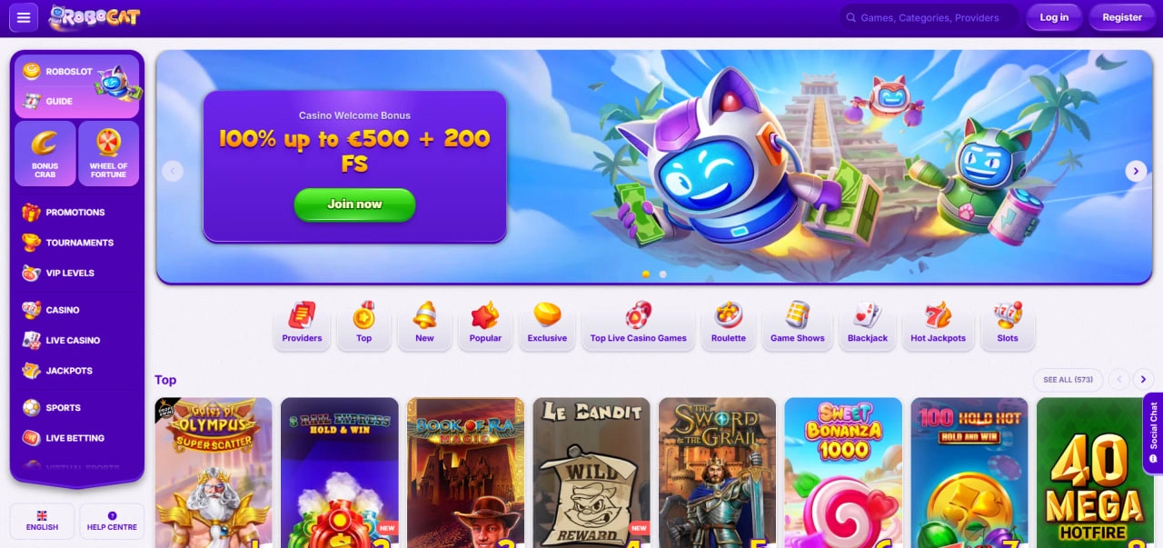 RoboCat Casino Bewertung